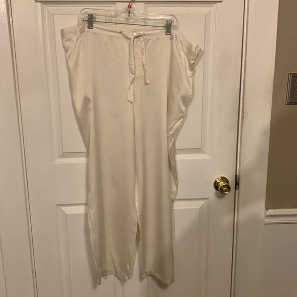 NO NAME Pants - Women’s Silk Wide-Leg Coquette Minimalist Quite Luxury Lounging Pants Size 1X